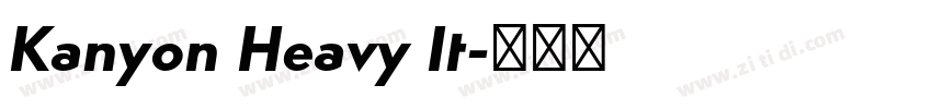 Kanyon Heavy It字体转换